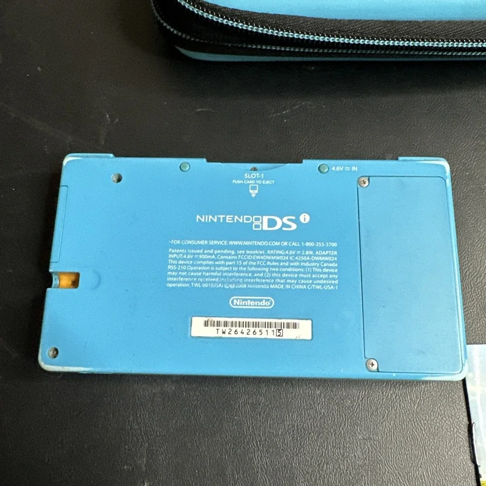 Nintendo DSi Console TWL-001 Aqua Blue - 2 Games - Shrek Kartz , Stylus, Charger